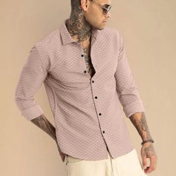 Moda Rapido Textured Spread Collar Long Sleeves Casual Shirt-picture-41