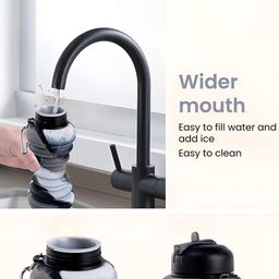 Kuber Industries Black Pack of 6 Collapsible Water Bottles With Flip Cap-600 ml Each image 4