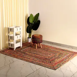 Kuber Industries  Bohemian Carpet With Doormat & Ottoman image 1
