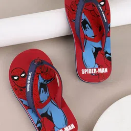 Kids Ville Boys Spiderman Printed Thongs Flipflops-17
