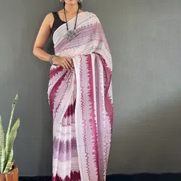 all about you Abstract Printed Organza Saree-picture-13