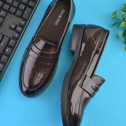 INVICTUS Men Round Toe Leather Formal Slip On Shoes-picture-2