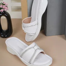 Walkfree Women Embellished Wedge Sandals-52