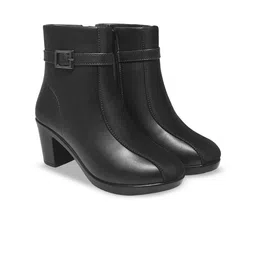 Stylestry Women Casual Block-Heeled Monk Boots-20