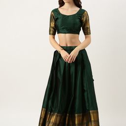 Payu Semi-Stitched Lehenga & Unstitched Blouse With Dupatta image 2