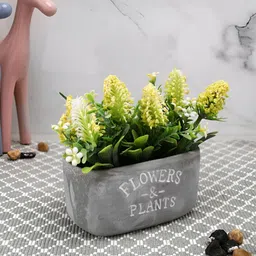 TAYHAA Grey 1 Pieces Succulent Artificial Plant With Pot-16
