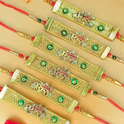 Anouk Set Of 6 BRO Rakhi With Quirky Card, Roli & Chawal-38