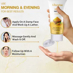 Likewise Ubtan Face Wash With Vitamin E - 100 ml image 3