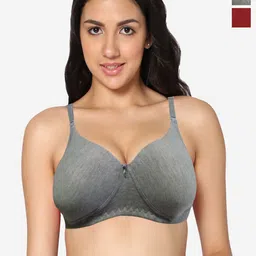 In Care Pack Of 2 Medium Coverage Heavily Padded Seamless Pure Cotton T-shirt Bra-picture-54