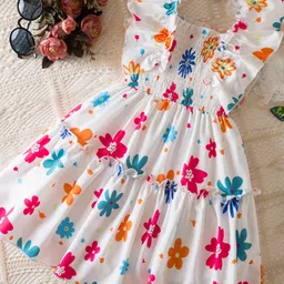 YK Floral Print Peplum Dress-image-31