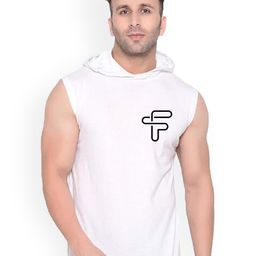 FABSTIEVE Printed Cotton Hooded Gym Vest VK-44B_pt-103 White M-image-70