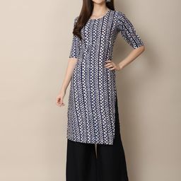 7Threads Selection Of 6 Geometric Printed Round Neck Straight Kurtas-image-35