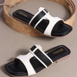 Denill Women Leather Open Toe Flats-image-49