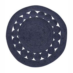 Art Avenue Nimosa Blue Circular Shaped Hemp Carpet-image-16