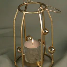 DECOR BAE Cage Style Hanging Candle Holder Stand-image-28