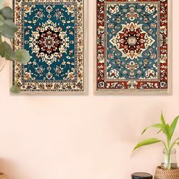Kotart Blue & Maroon 2 Pieces Traditional Abstract Wooden Wall Arts-picture-28