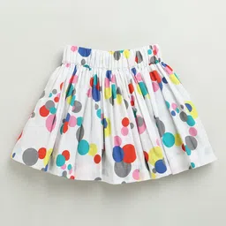 ZIP ZAP ZOOP Girls Printed Cotton Flared Knee Length Skirt-image-15