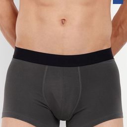 LOGGERHEAD Pack Of 2 Cotton Outer Elastic Trunk LHFT004-DarkGrey-Blue-DarkGrey-Blue-4