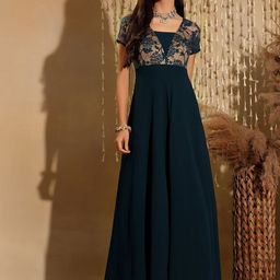 Miss Chase Soul of Folk Music Lace Overlaid Maxi Dress-image-75