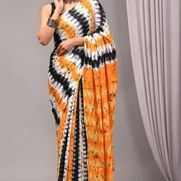 PALLO LATKE Pure Cotton Block Print Saree-image-4