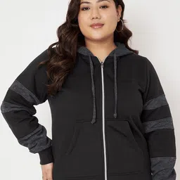 BRINNS Women Colourblocked Hooded Sweatshirt-image-35