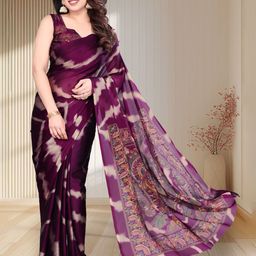 SUPERLAXMI Striped Pure Chiffon Saree-image-58