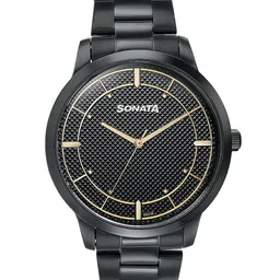 Sonata Men Dial & Stainless Steel Bracelet Style Straps Analogue Watch 77148NM01-image-44