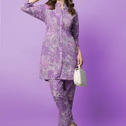 Kiana House Of Fashion Printed Tunic With Trousers  Co-Ords-picture-8