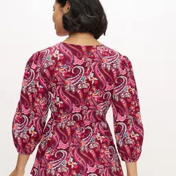 AASK Women's Polyester Printed Pink Color Regular Top image 2