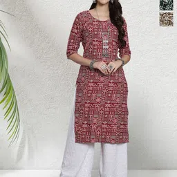 HERE&NOW Selection Of 3 Printed Straight Kurtas-image-52