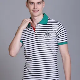 LEAD & RIDE Men Polo Collar Applique T-shirt-image-5