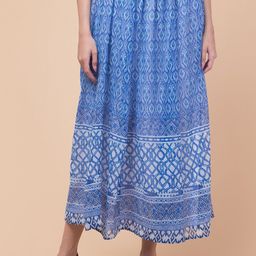 Hive91 Printed Pure Georgette Midi Skirt-picture-10