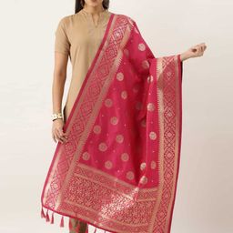 KALINI Woven Design Dupatta with Zari-48
