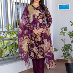 Anouk Women Floral Printed Kurta with Trousers & Dupatta-image-33