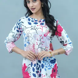 GO BOUJEE Floral Printed Tunic With Trouser Co-Ords image 2