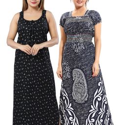 Inner Beats Pack Of 2 Cotton Blend Nightdress-picture-45