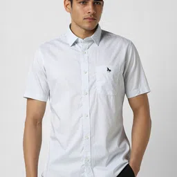 Van Heusen Sport Men Slim Fit Geometric Printed Spread Collar Cotton Casual Shirt-image-11