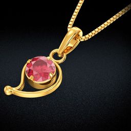 Joyalukkas 22KT Gold Elegant Teardrop Gemstone Pendant -3.09 g-picture-4