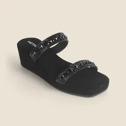 Metro Textured Wedge Mules-14