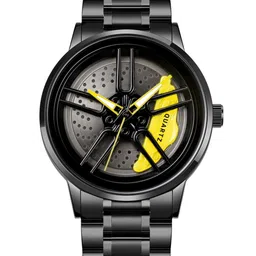 EMPERO Men Brass Patterned Dial & SS Wrap Around Straps Analogue Watches-17