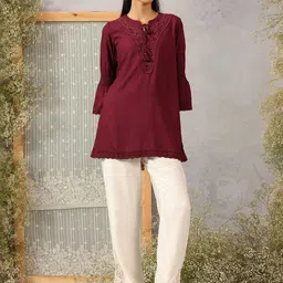 Lakshita Women Self Design Viscose Rayon Tunic-image-23