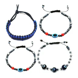 Dynamic Retail Global Men Set Of 4 Wraparound Bracelets-image-81
