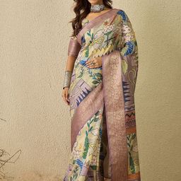 Saree mall Ethnic Motifs Organza Sungudi Sarees-picture-24