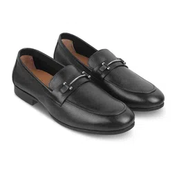 Tresmode Men Leather Horsebit Loafers-image-80
