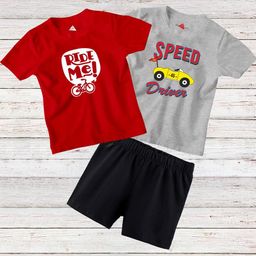 TRIANGLETEES Unisex Kids T-shirt with Shorts-image-82