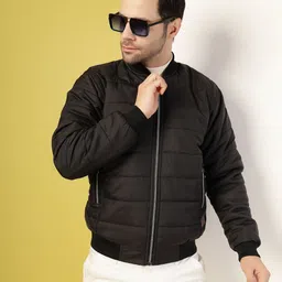 Rigo Men Stand Collar Solid Casual Water Resistant Puffer Jacket-9