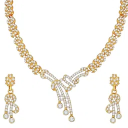 Atasi International Gold-Plated American Diamond Studded Jewellery Set-53