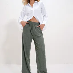 Trend Alacati stili Women Checked Trousers-image-11
