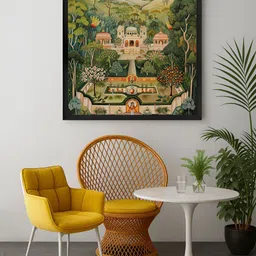 999Store Green & Brown Sanctuary of Peace Printed Canvas Wall Art-image-58