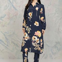 Vishudh Women Ethnic Motifs Printed Regular Kurta with Trousers image 4